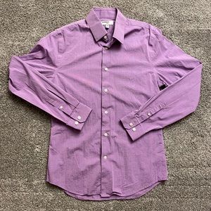Men’s Express 1MX Fitted Purple Shirt Size Small 14-14.5